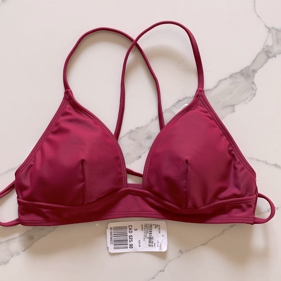 Forever 21 Burgundy Crisscross Bikini Top - Picture 3 of 8